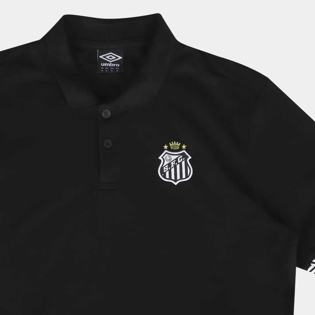 Camisa Polo Santos 26/27 Viagem Umbro Masculina - Preto