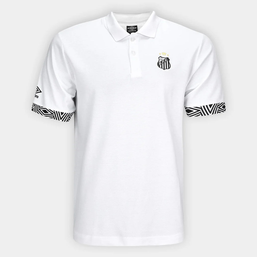 Camisa Polo Santos 26/27 Viagem Umbro Masculina - Branco