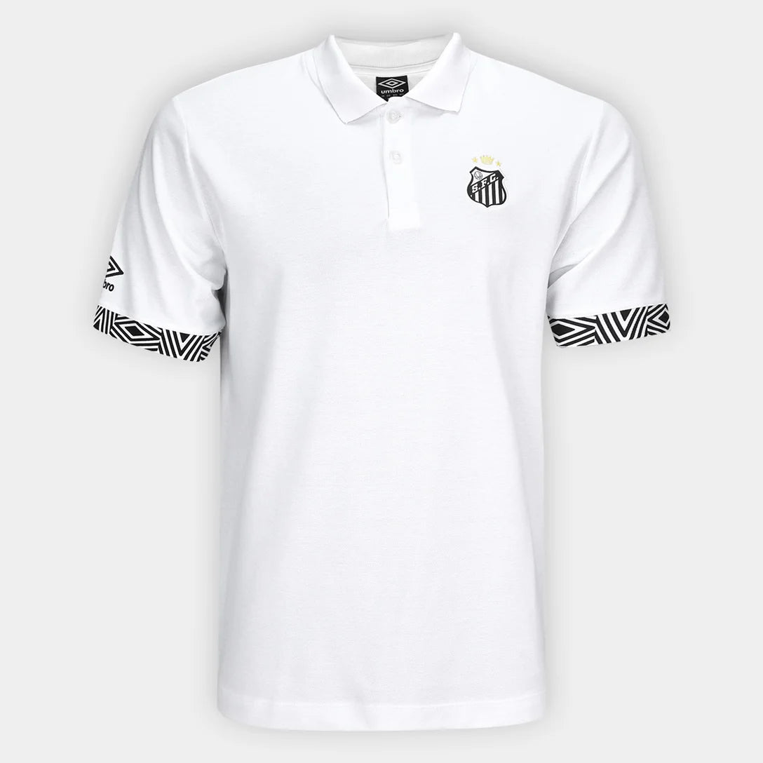 Camisa Polo Santos 26/27 Viagem Umbro Masculina - Branco