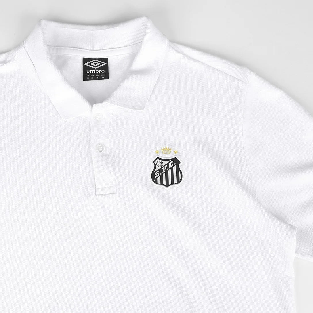 Camisa Polo Santos 26/27 Viagem Umbro Masculina - Branco