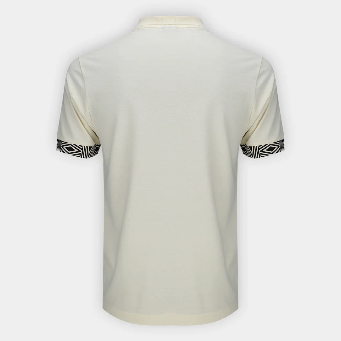 Camisa Polo Santos 26/27 Viagem Umbro Masculina - Off White