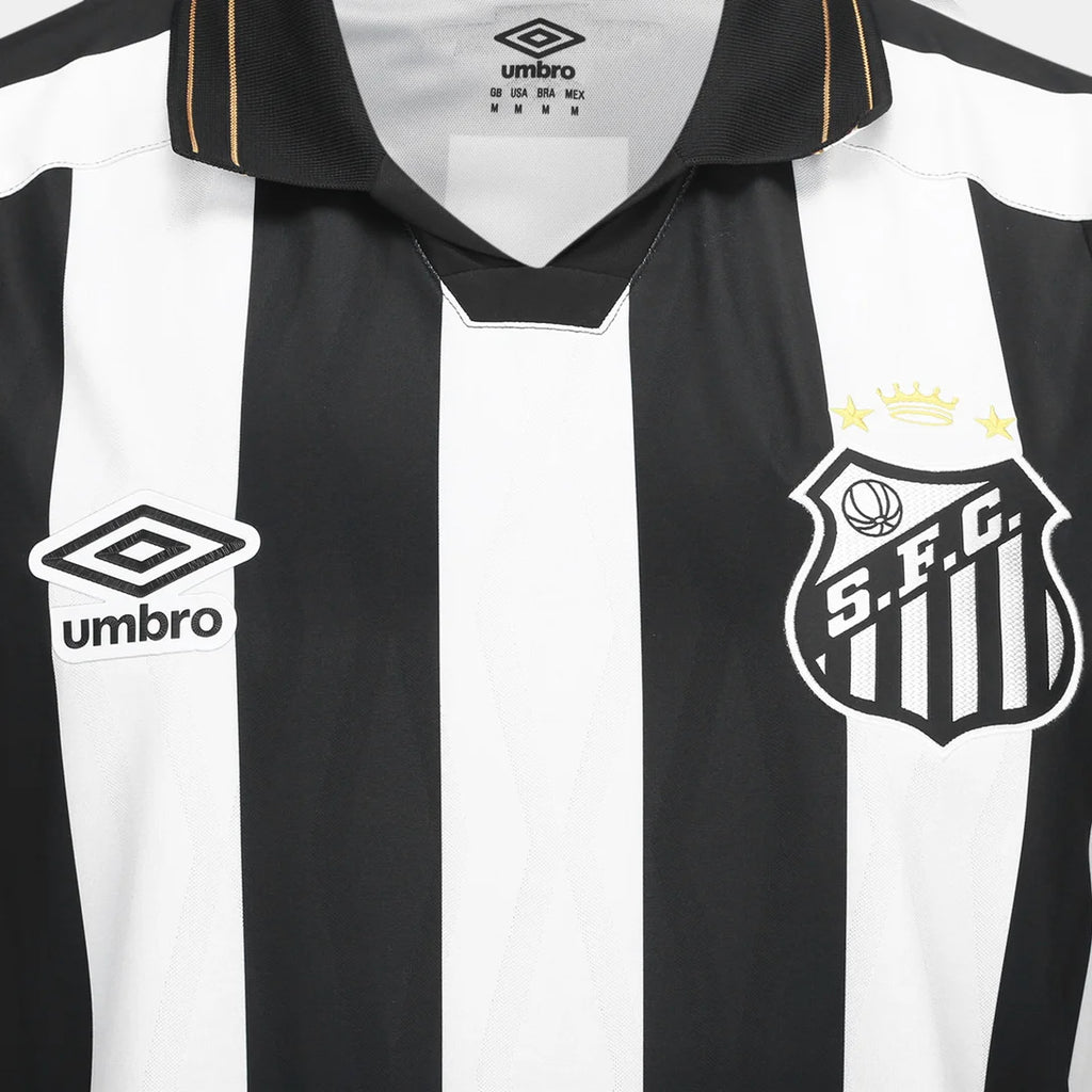 Camisa Santos II 26/27 Torcedor Umbro Masculina - Branco+Preto