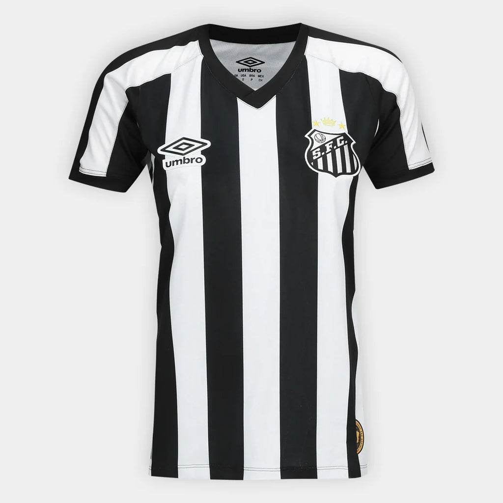 Camisa Santos II 26/27 Torcedor Umbro Feminina - Preto+Branco
