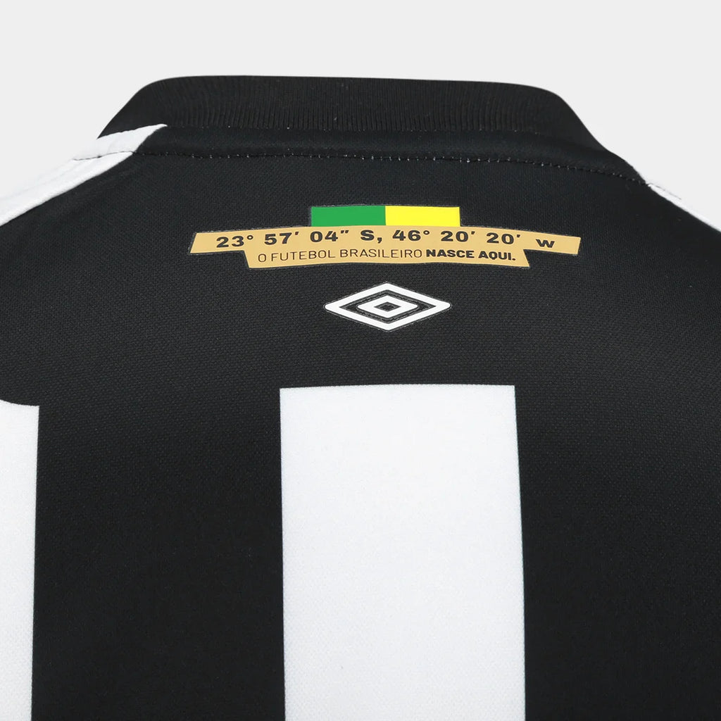 Camisa Santos II 26/27 Torcedor Umbro Feminina - Preto+Branco