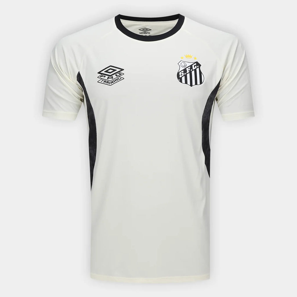 Camisa Santos Treino 26/27 Umbro Masculina - Off White+Preto