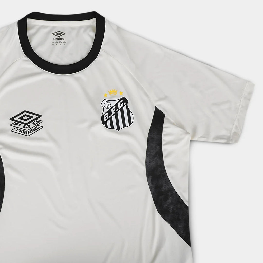 Camisa Santos Treino 26/27 Umbro Masculina - Off White+Preto