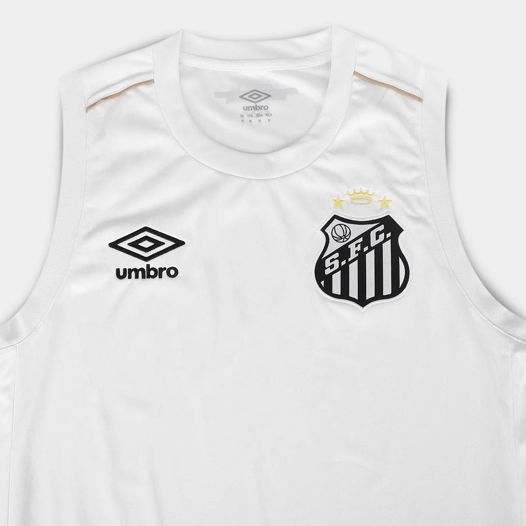 Regata Santos I 26/27 Basquete Umbro Masculina - Branco+Bronze