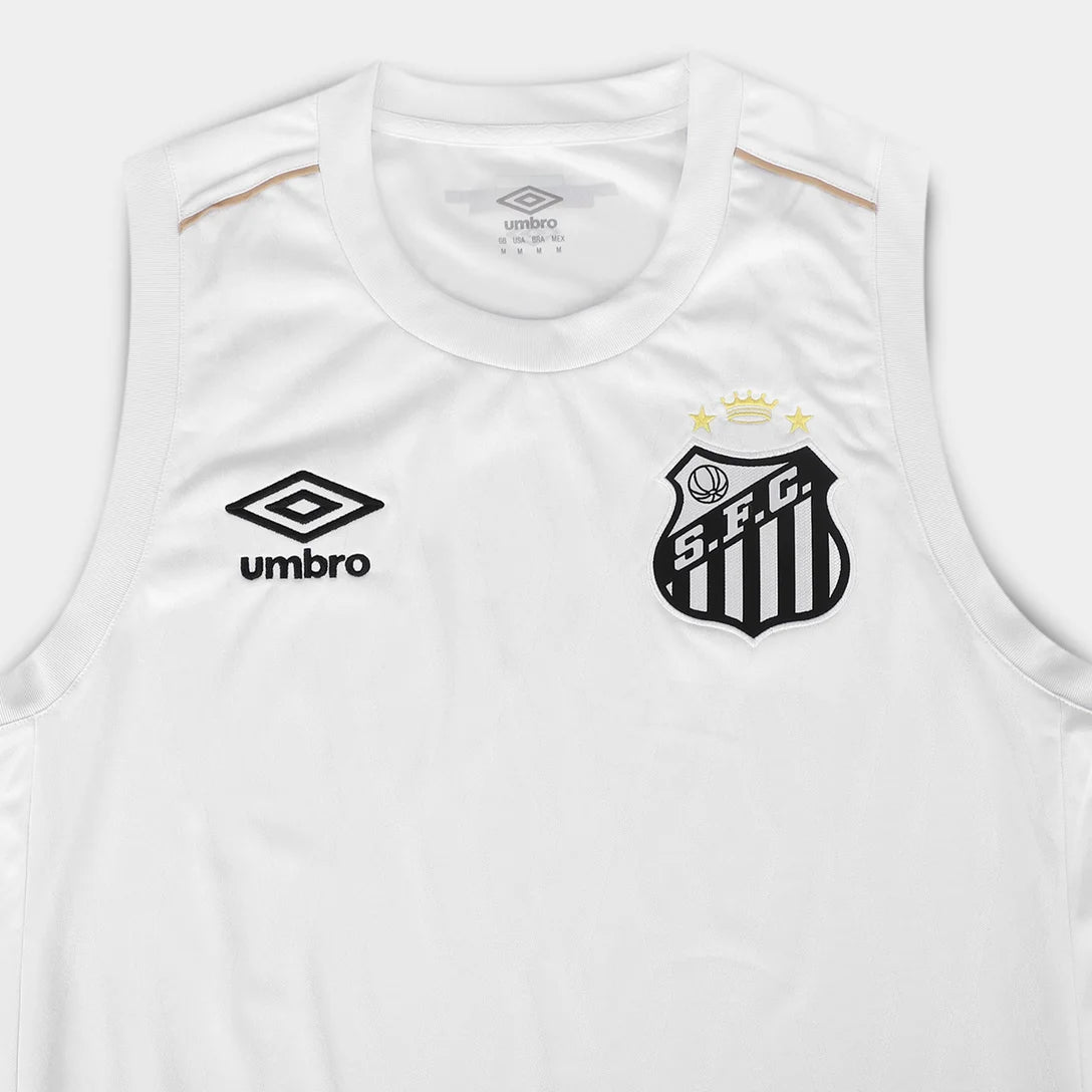Regata Santos I 26/27 Basquete Umbro Masculina - Branco+Bronze