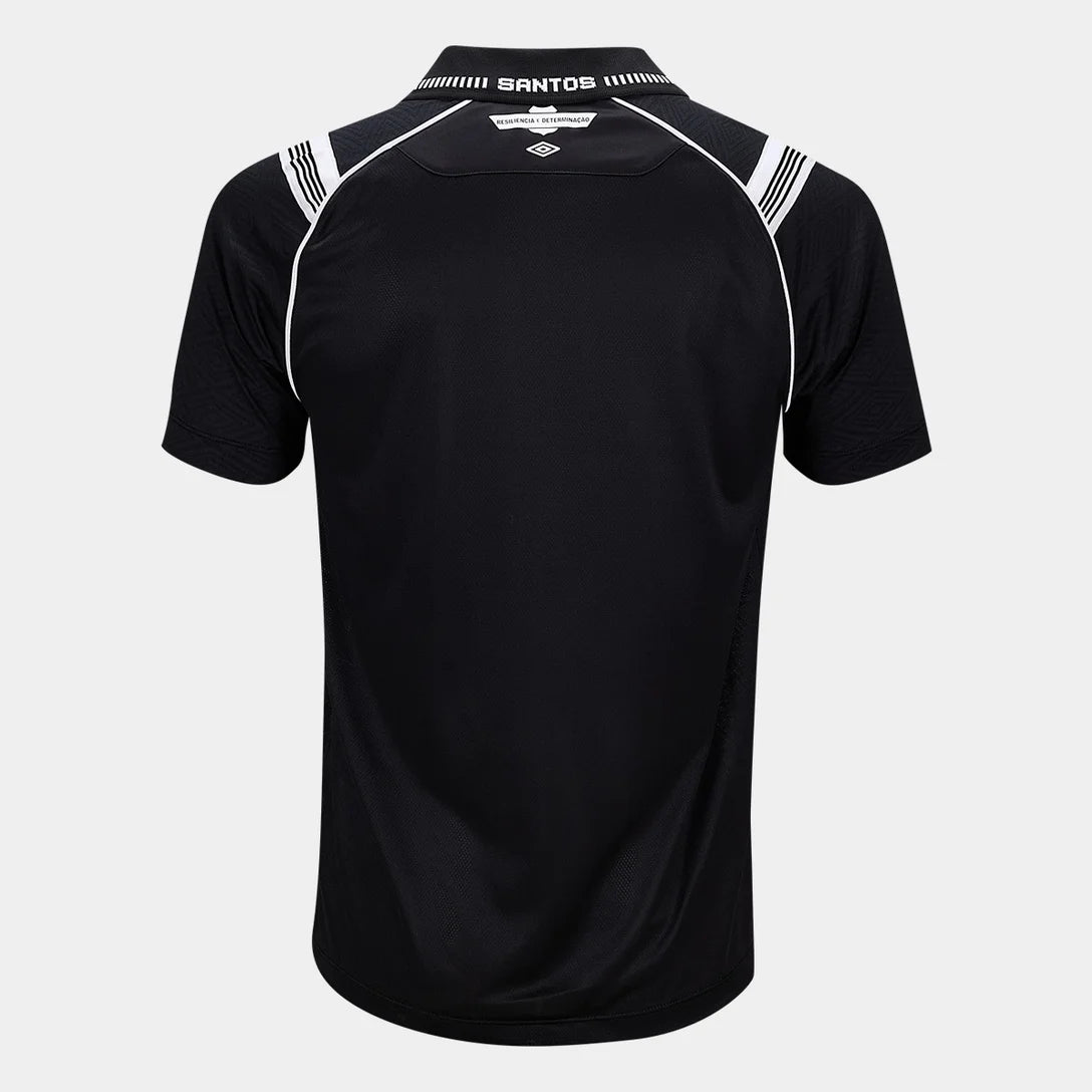 Camisa Santos III 26/27 Jogador Umbro Masculina - Preto+Branco
