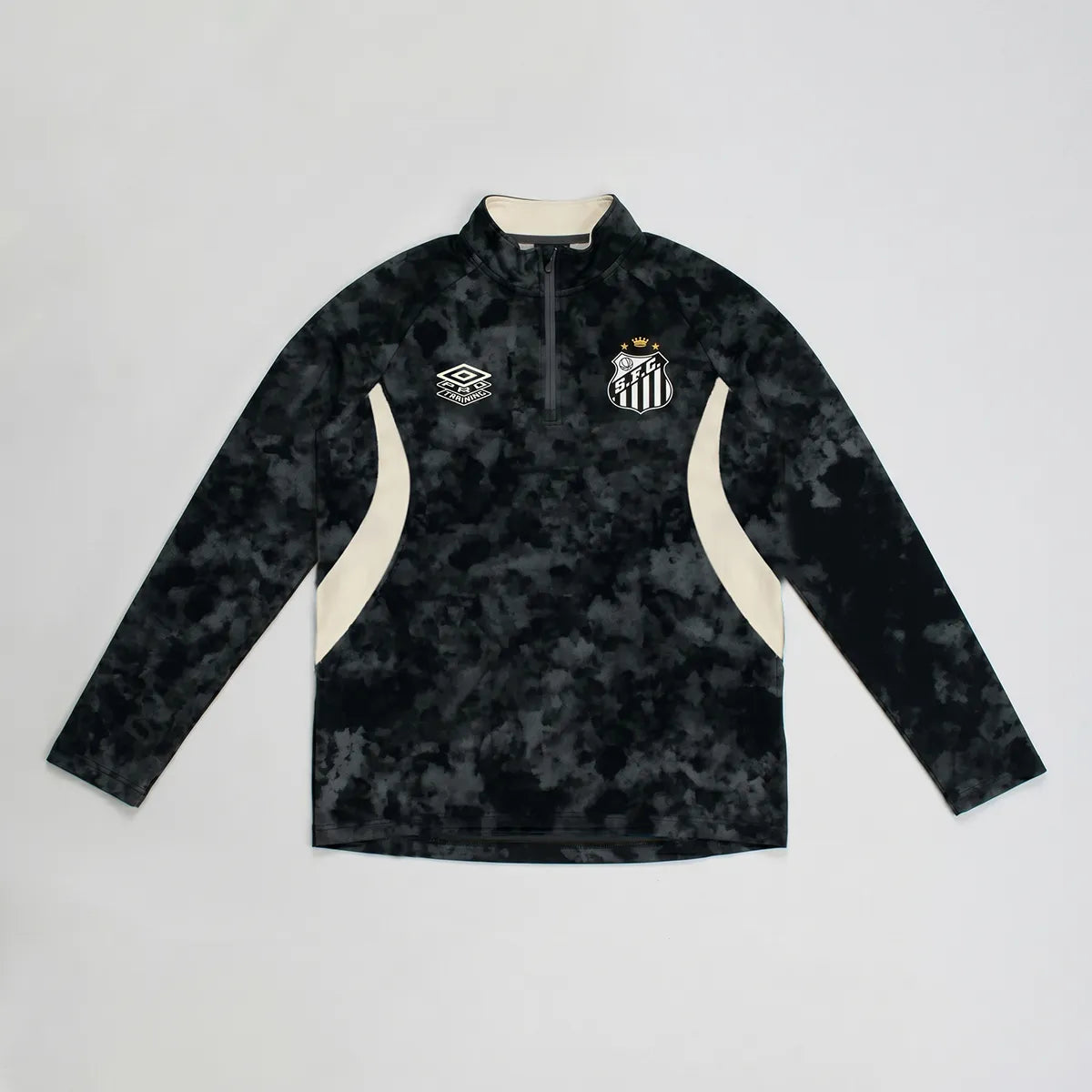 Blusa Santos 26/27 Treino Umbro Masculino - Preto+Off White