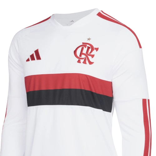 Manto Flamengo Jogo 1 Branco Manga Longa Adidas 2026